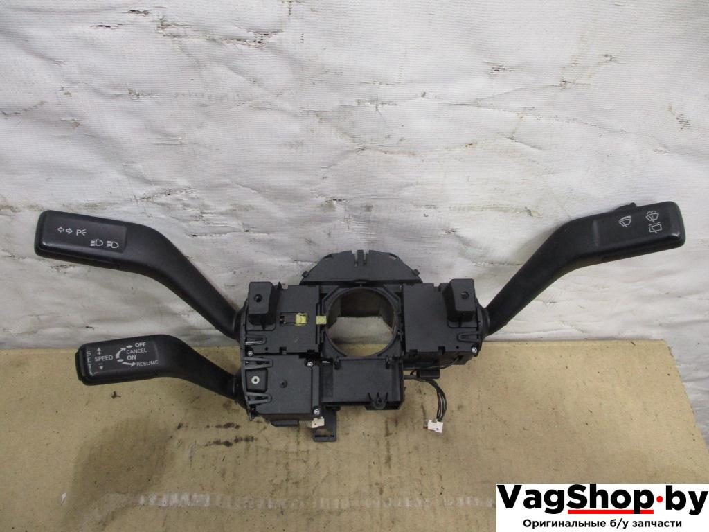 переключатель подрулевой (стрекоза) Volkswagen Passat B6 2006, 2.0 л., TDi, BKP, дизель, МКПП, черный, универсал, передний привод, 3C9953513B, 3C9953507B - фото №1