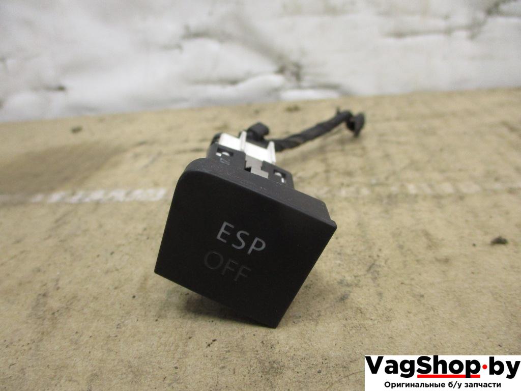 Кнопка антипробуксовочной системы (ABS/ESP) Volkswagen Passat B6 2006, 2.0 л., TDi, BKP, дизель, МКПП, черный, универсал, передний привод, 3C0927117 - фото №1