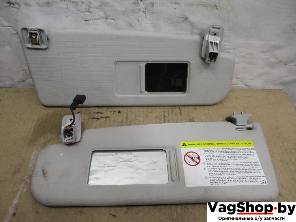 козырек солнцезащитный Volkswagen Passat B6 2009, 2.0 л., TDi, CBA, дизель, АКПП, белый, седан, передний привод - фото №1