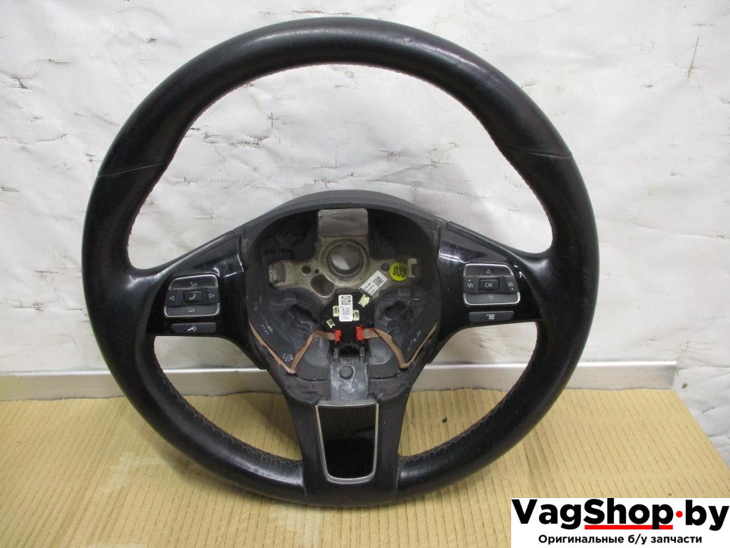 руль Volkswagen Touareg 2 поколение 2011, 3.6 л., FSI, CGR, бензин, АКПП, черный, внедорожник 5 дв., полный привод, 7P6419091 - фото №1
