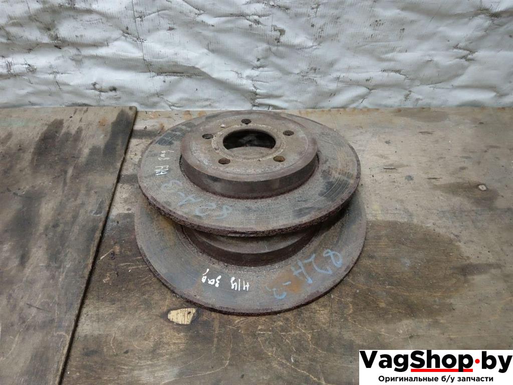 диск тормозной задний Audi A4 B7 2007, 3.0 л., TDi, ASB, дизель, МКПП, серый, универсал, полный привод - фото №1