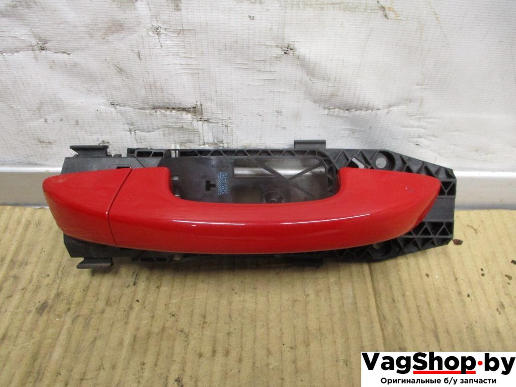 ручка наружная задняя правая Volkswagen Golf 6 поколение 2010, 1.6 л., TDi, CAY, дизель, МКПП, красный, хетчбэк 5 дв., передний привод - фото №1