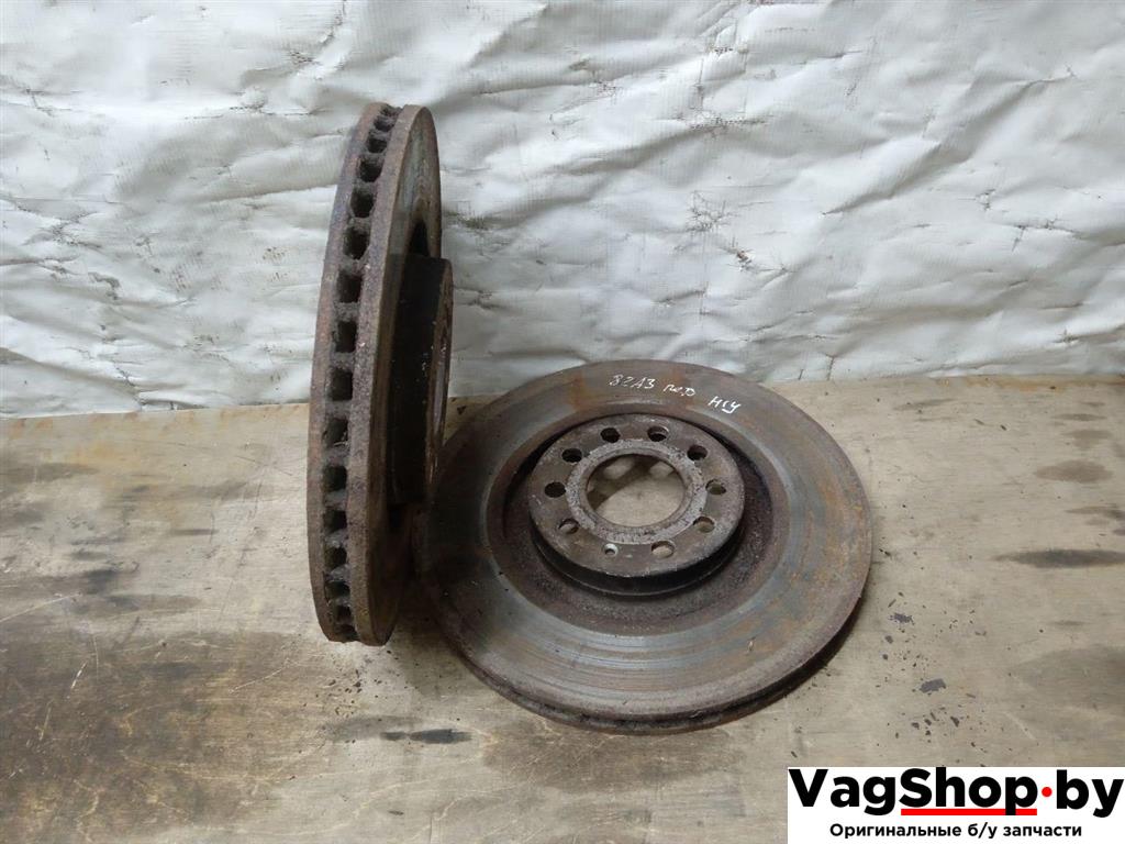 диск тормозной передний Audi A4 B7 2007, 3.0 л., TDi, ASB, дизель, МКПП, серый, универсал, полный привод - фото №1