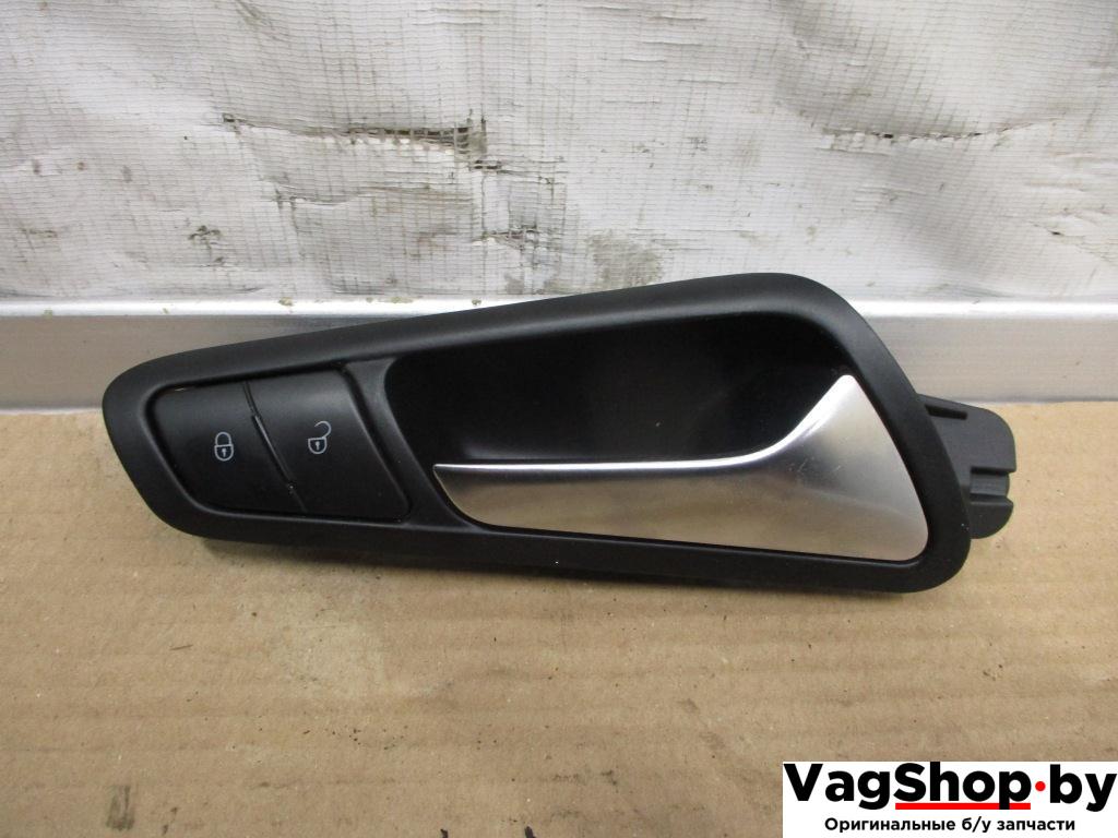 ручка внутренняя передняя правая Volkswagen Passat B6 2009, 2.0 л., TDi, CBD, дизель, МКПП, серебро, седан, передний привод, 3C0962126B, 3C2837114D - фото №1