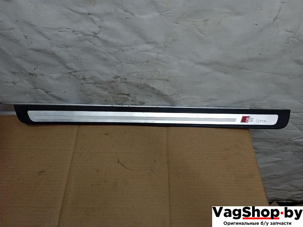 накладка на порог Audi A5 8T 2007, 3.0 л., TDi, CAP, дизель, МКПП, белый, купе, полный привод, 8T0853373 - фото №1