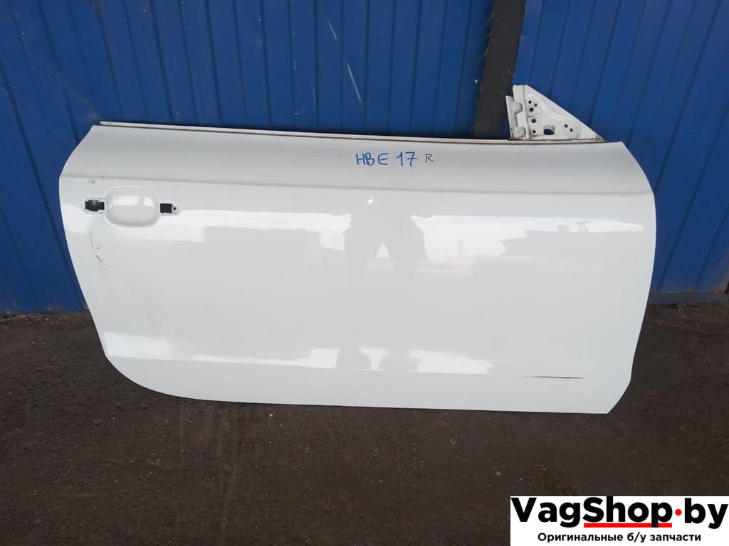 дверь передняя правая Audi A5 8T 2007, 3.0 л., TDi, CAP, дизель, МКПП, белый, купе, полный привод - фото №1