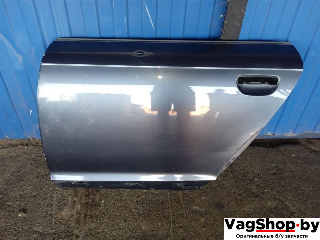 дверь задняя левая Audi A6 Allroad Quattro C6/4F 2007, 3.2 л., FSI, AUK, бензин, МКПП, синий, универсал, полный привод - фото №1