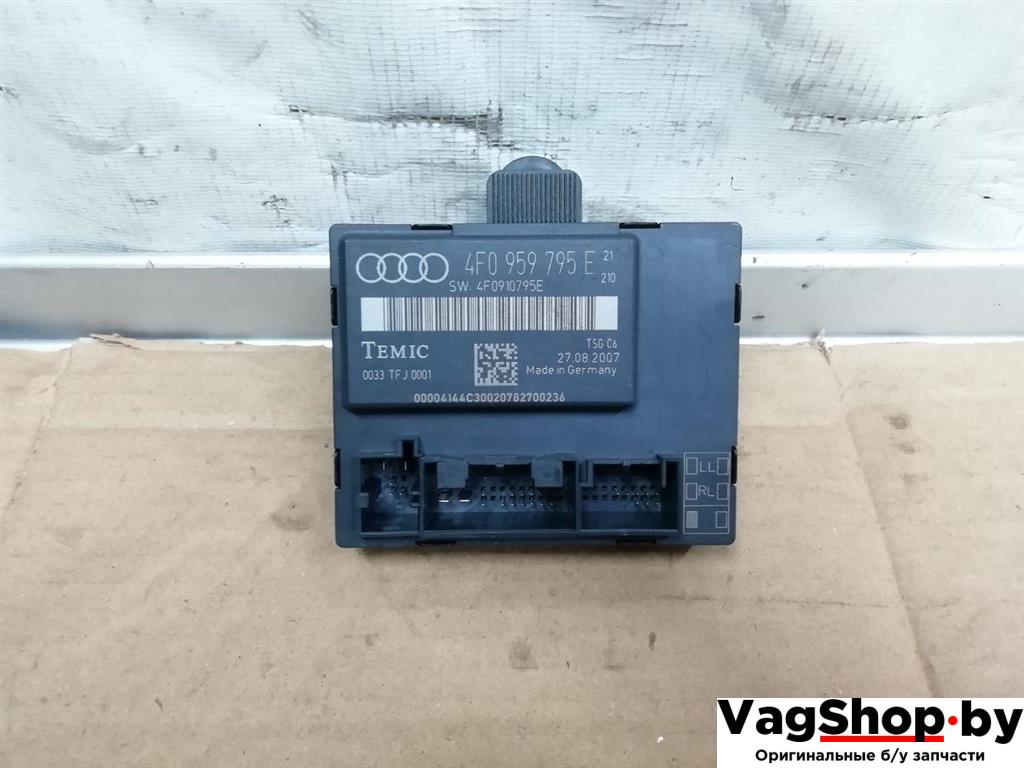 модуль управления двери Audi A6 Allroad Quattro C6/4F 2007, 3.2 л., FSI, AUK, бензин, МКПП, синий, универсал, полный привод, 4F0959795E, 4F0910795E - фото №1