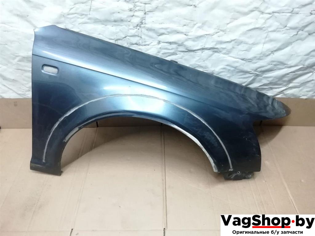 крыло переднее правое Audi A6 Allroad Quattro C6/4F 2007, 3.2 л., FSI, AUK, бензин, МКПП, синий, универсал, полный привод - фото №1