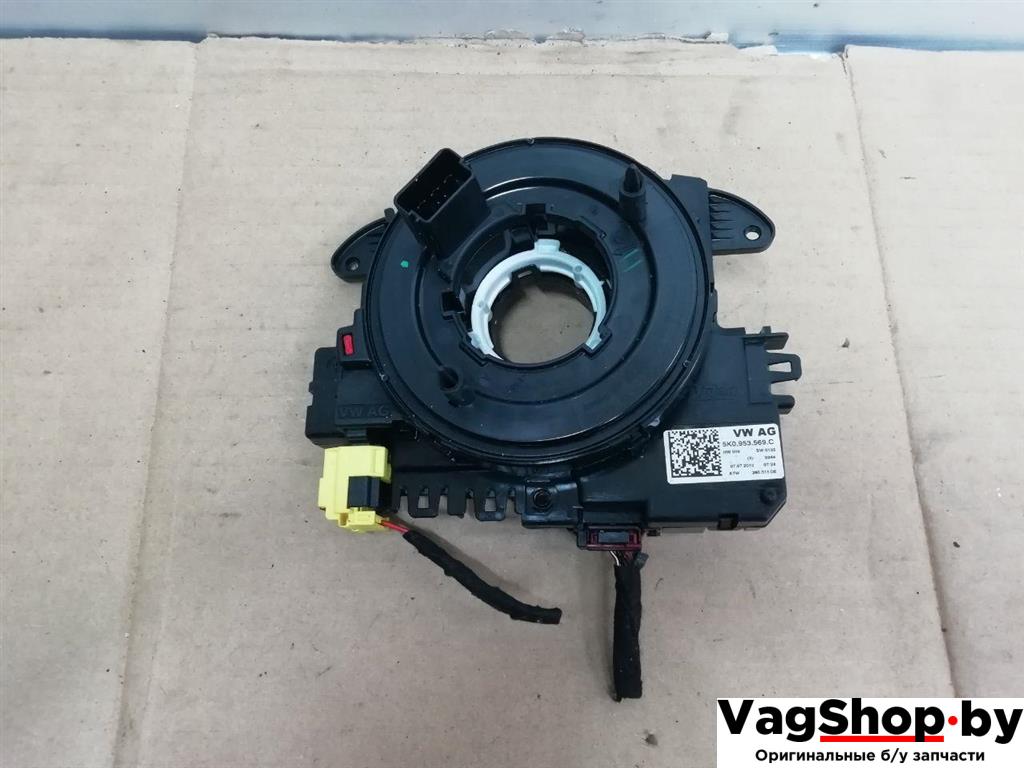 шлейф руля Volkswagen Tiguan 1 поколение 2010, 2.0 л., TDi, CFG, дизель, МКПП, серебро, внедорожник 5 дв., полный привод, 5K0953569C - фото №1