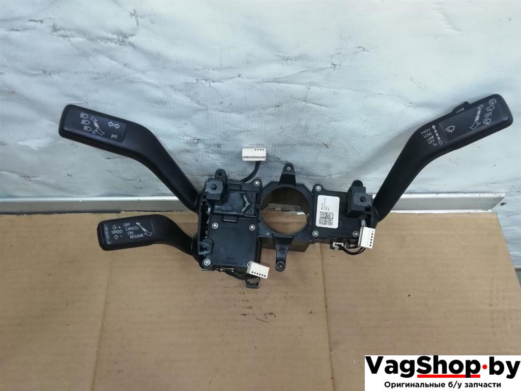 переключатель подрулевой (стрекоза) Volkswagen Passat B7 2011, 2.0 л., TDi, CFF, дизель, АКПП, синий, универсал, передний привод, 3C9953502B, 3C9953501BG - фото №1