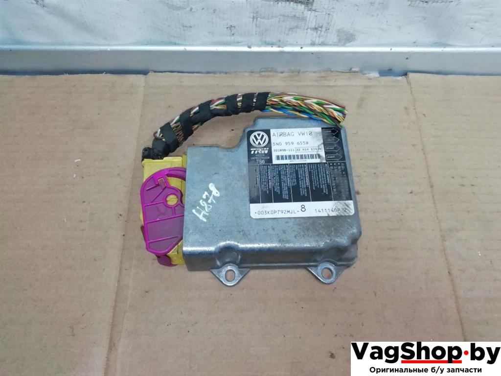 блок AirBag Volkswagen Passat B7 2011, 2.0 л., TDi, CFF, дизель, АКПП, синий, универсал, передний привод, 5N0959655R - фото №1