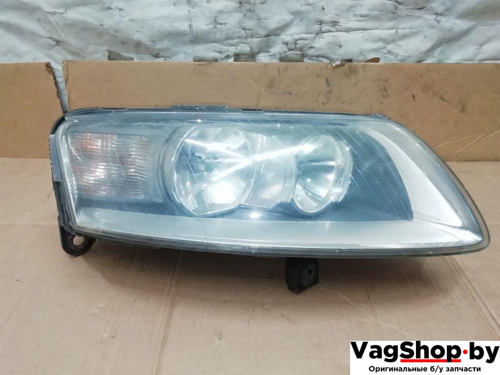 фара правая Audi A6 4F/C6 2007, 3.0 л., TDi, ASB, дизель, АКПП, голубой, универсал, полный привод, 4F0941004C - фото №1