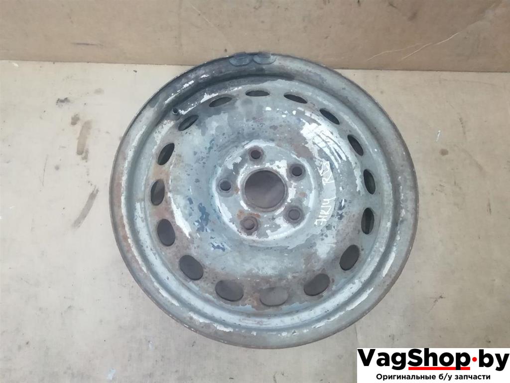 диск штампованный Volkswagen Caddy 3 поколение 2007, 1.9 л., TDi, BSU, дизель, МКПП, сине-зеленый, минивэн, передний привод - фото №1