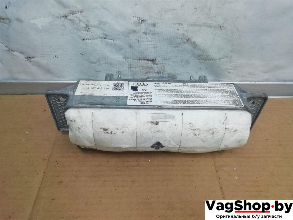 подушка безопасности пассажира Audi A6 Allroad Quattro C6/4F 2007, 3.2 л., FSI, AUK, бензин, МКПП, синий, универсал, полный привод, 4F2880204E - фото №1