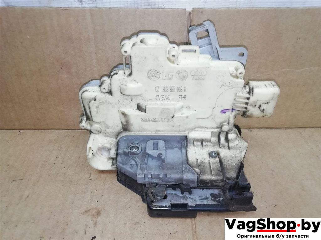 замок двери передней правой Audi Q7 4L 2006, 3.0 л., TDi, BUG, дизель, АКПП, синий, внедорожник 5 дв., полный привод, 3C2837016A - фото №1