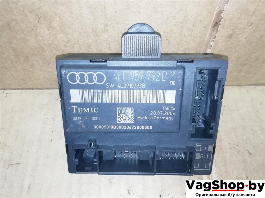 модуль управления двери Audi Q7 4L 2006, 3.0 л., TDi, BUG, дизель, АКПП, синий, внедорожник 5 дв., полный привод, 4L0959792B, 4L0910793B - фото №1