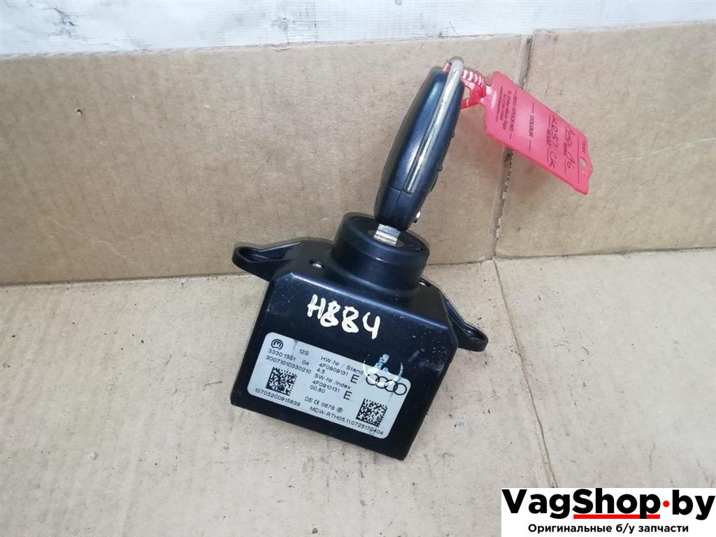 замок зажигания Audi A6 4F/C6 2007, 3.0 л., TDi, ASB, дизель, АКПП, голубой, универсал, полный привод, 4F0909131E, 4F0910131E, 4F0837220R - фото №1