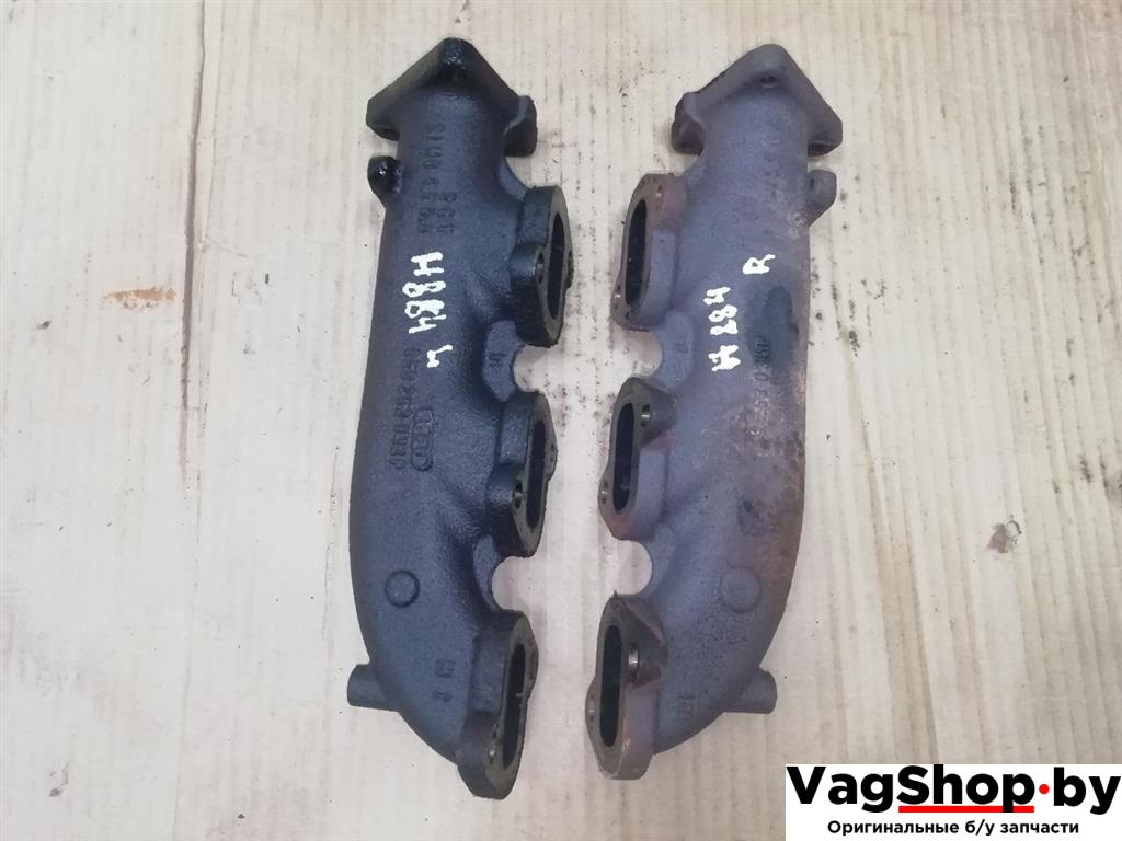 коллектор выпускной Audi A6 4F/C6 2007, 3.0 л., TDi, ASB, дизель, АКПП, голубой, универсал, полный привод, 059253033P, 059253034P - фото №1