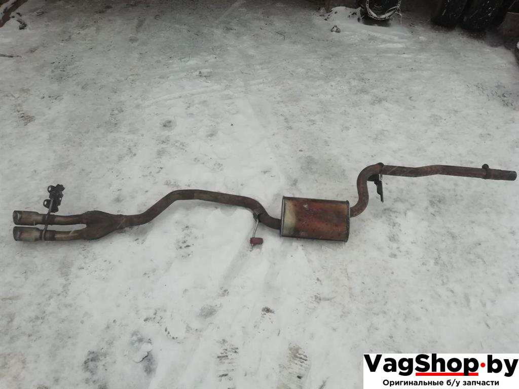 глушитель Volkswagen Passat B7 2011, 2.0 л., TDi, CFF, дизель, МКПП, черный, универсал, передний привод - фото №1