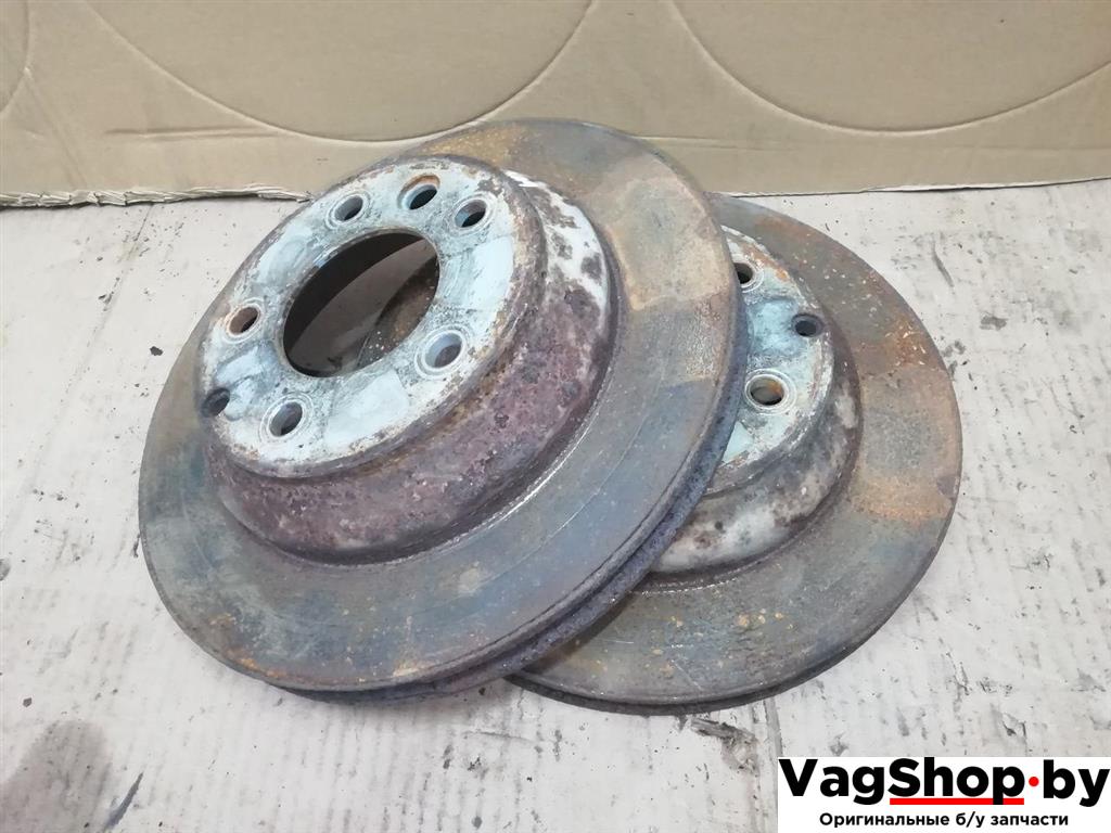 диск тормозной задний Audi Q7 4L 2006, 3.0 л., TDi, BUG, дизель, АКПП, серебро, внедорожник 5 дв., полный привод - фото №1