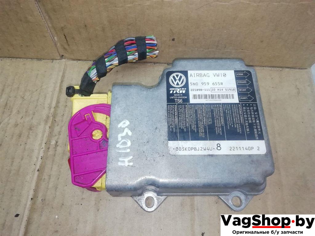 блок AirBag Volkswagen Passat B7 2011, 2.0 л., TDi, CFF, дизель, МКПП, черный, универсал, передний привод, 5N0959655R - фото №1