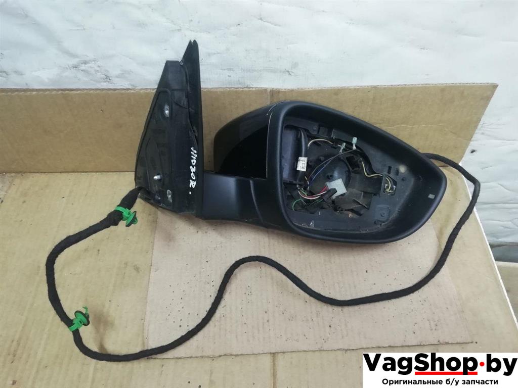 зеркало наружное правое Volkswagen Passat B7 2011, 2.0 л., TDi, CFF, дизель, МКПП, черный, универсал, передний привод - фото №1