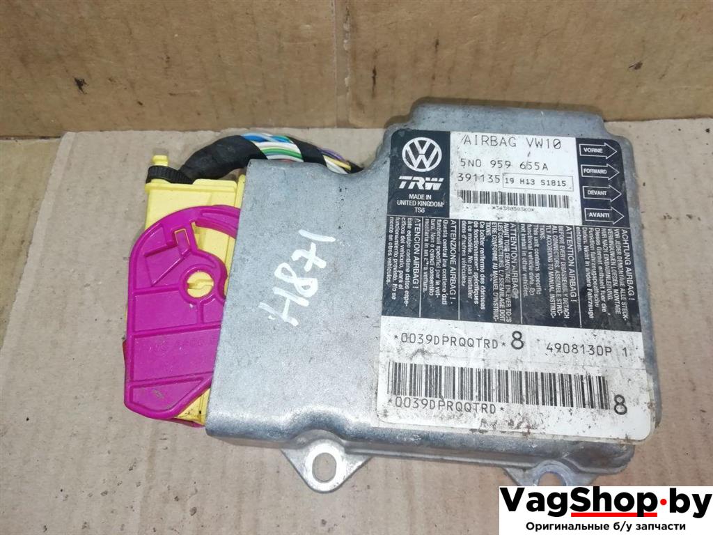 блок AirBag Volkswagen Passat B6 2009, 2.0 л., TDi, CBA, дизель, МКПП, голубой, седан, передний привод, 5N0959655A - фото №1