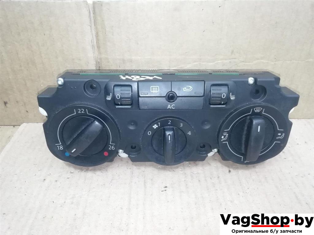 блок управления печки / климат-контроля Volkswagen Passat B6 2009, 2.0 л., TDi, CBA, дизель, МКПП, голубой, седан, передний привод, 1K0820047JE - фото №1