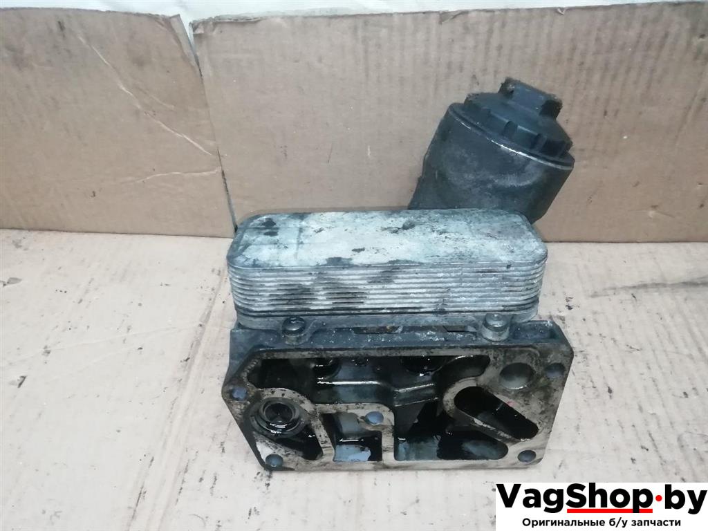 корпус масляного фильтра Volkswagen Transporter T5 2005, 2.5 л., TDi, AXD, дизель, МКПП, синий, фургон, передний привод, 070115389B - фото №1