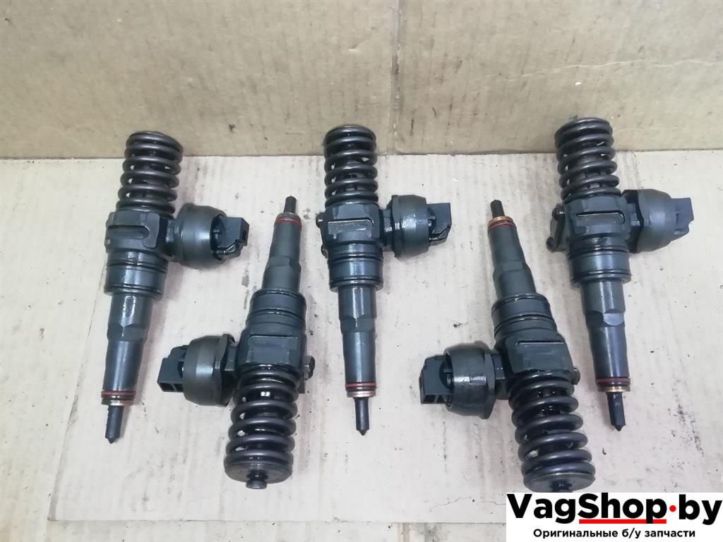 форсунка Volkswagen Transporter T5 2005, 2.5 л., TDi, AXD, дизель, МКПП, синий, фургон, передний привод, 07Z130073F - фото №1