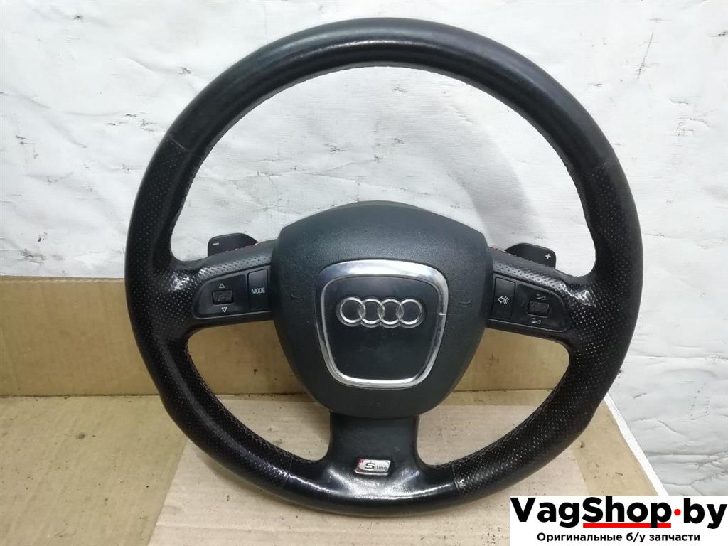 руль Audi Q7 4L 2006, 3.0 л., TDi, BUG, дизель, АКПП, серебро, внедорожник 5 дв., полный привод, 4F0419091CAURS, 4L0880201K - фото №1