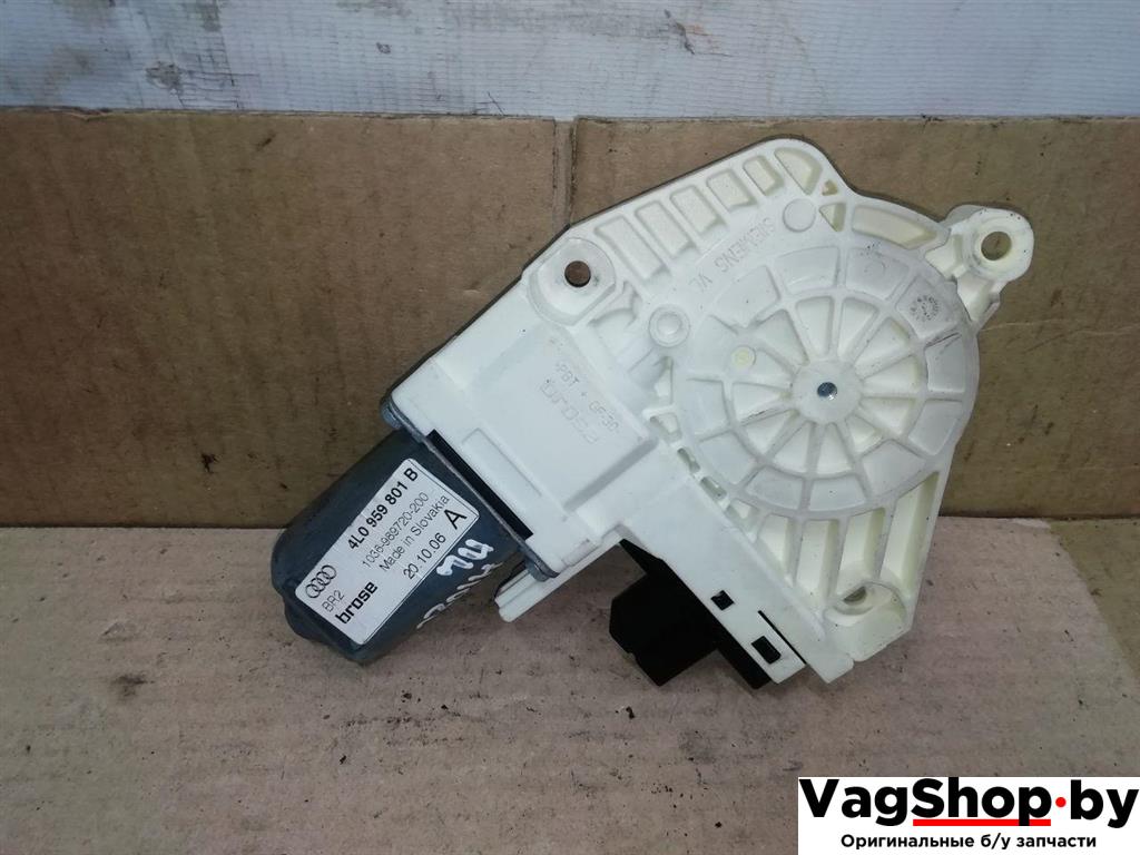 моторчик стеклоподъемника передний левый Audi Q7 4L 2006, 3.0 л., TDi, BUG, дизель, АКПП, серебро, внедорожник 5 дв., полный привод, 4L0959801B - фото №1