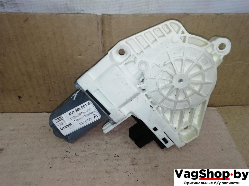 моторчик стеклоподъемника задний левый Audi Q7 4L 2006, 3.0 л., TDi, BUG, дизель, АКПП, серебро, внедорожник 5 дв., полный привод, 4L0959801B - фото №1