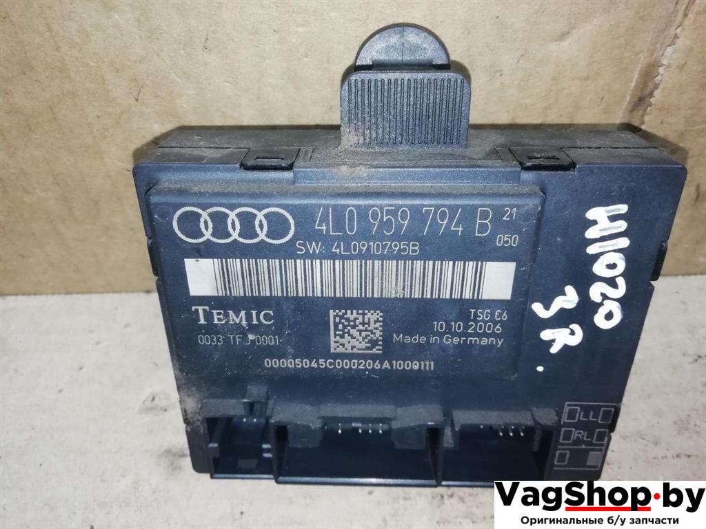 модуль управления двери Audi Q7 4L 2006, 3.0 л., TDi, BUG, дизель, АКПП, серебро, внедорожник 5 дв., полный привод, 4L0959794B, 4L0910795B - фото №1