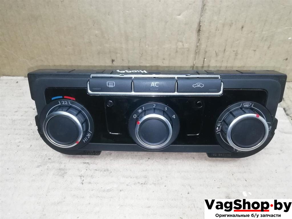 блок управления печки / климат-контроля Volkswagen Golf Plus 2 поколение 2010, 1.6 л., TDi, CAY, дизель, МКПП, серебро, хетчбэк 5 дв., передний привод, 3C8907336H - фото №1