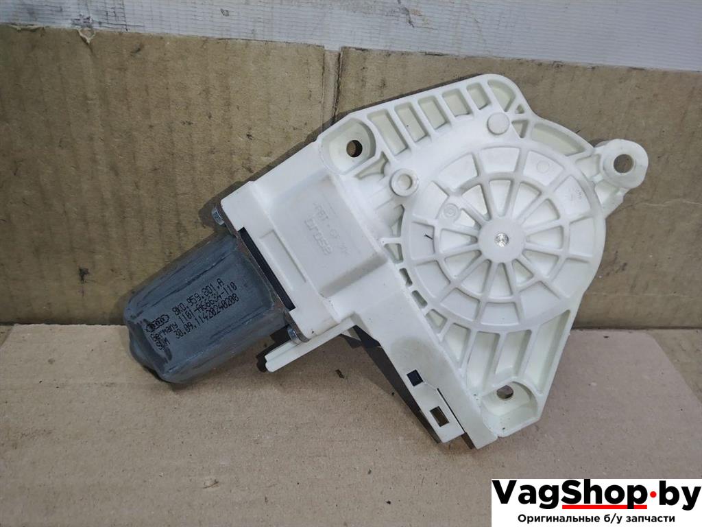 моторчик стеклоподъемника передний левый Audi A4 B8/8K 2011, 2.7 л., TDi, CGK, дизель, МКПП, белый, седан, передний привод, 8K0959801A - фото №1