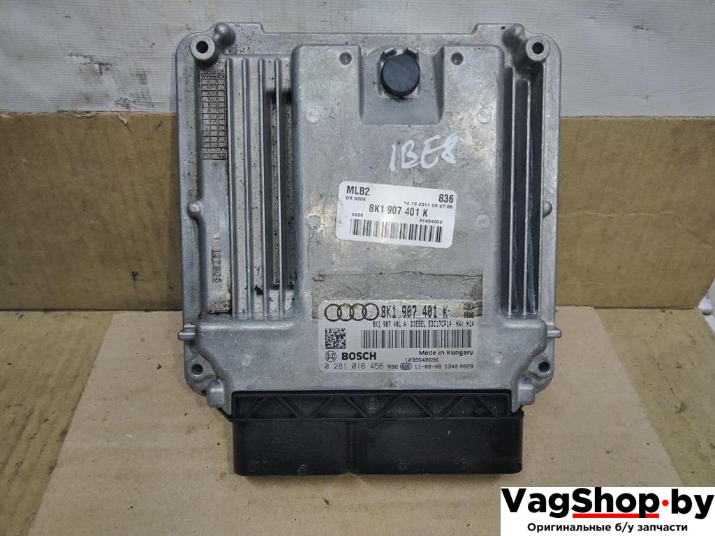 блок управления двигателем Audi A4 B8/8K 2011, 2.7 л., TDi, CGK, дизель, МКПП, белый, седан, передний привод, 8K1907401K, 8K1907401A - фото №1