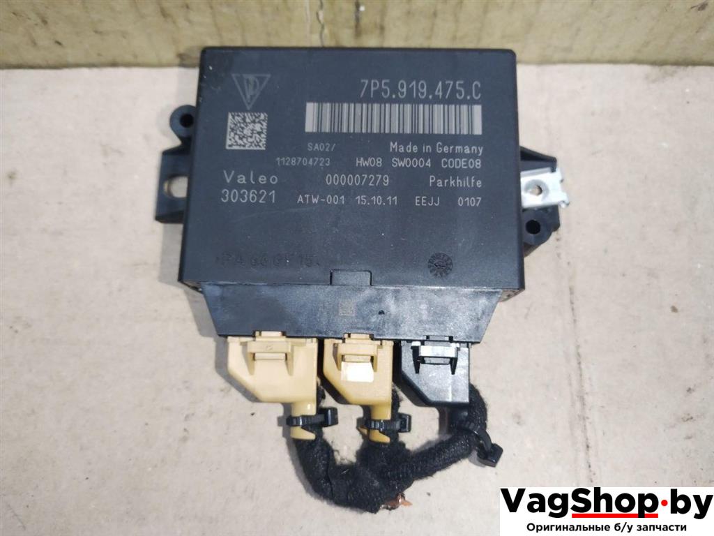 блок управления парктрониками Porsche Cayenne 958 2012, 3.6 л., FSI, M 55.02, бензин, АКПП, черный, внедорожник 5 дв., полный привод, 7P5919475C - фото №1