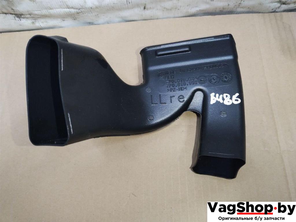 воздуховод Porsche Cayenne 958 2012, 3.6 л., FSI, M 55.02, бензин, АКПП, черный, внедорожник 5 дв., полный привод, 7P0819624 - фото №1