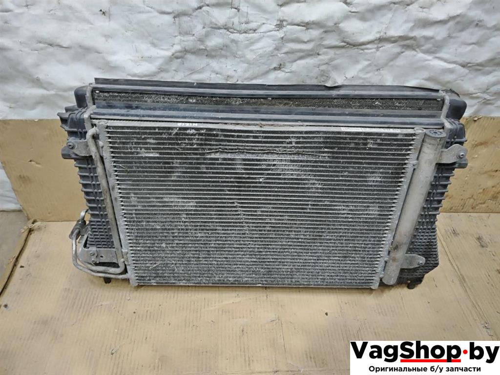 кассета радиаторов Volkswagen Golf Plus 2 поколение 2010, 1.6 л., TDi, CAY, дизель, МКПП, черный, хетчбэк 5 дв., передний привод, 1K0820411N, 1K0121251DD - фото №1