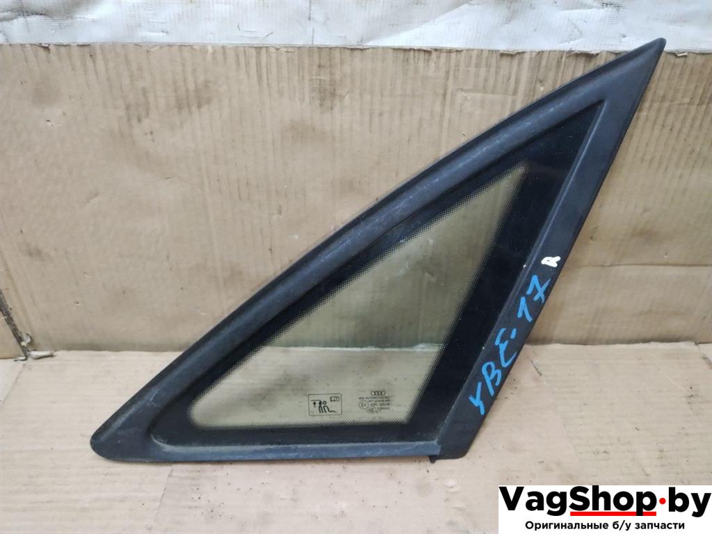 стекло кузовное боковое правое Audi A4 B8/8K 2011, 2.7 л., TDi, CGK, дизель, МКПП, белый, седан, передний привод, 8K5845300E - фото №1