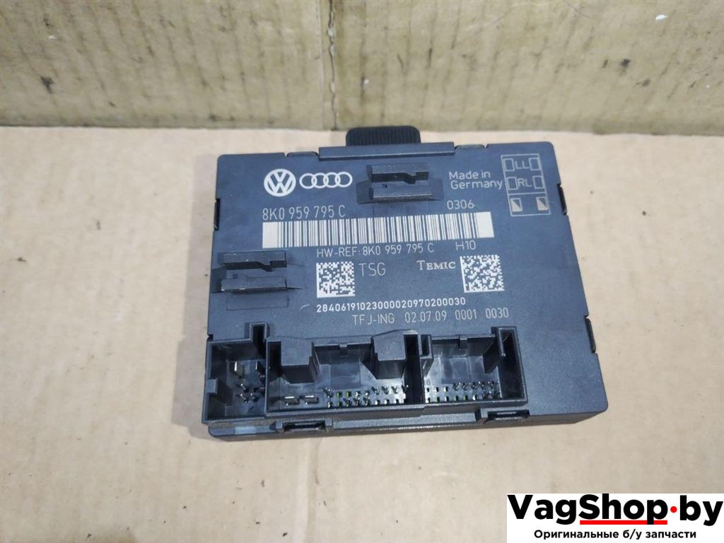 модуль управления двери Audi Q5 8R 2009, 2.0 л., TFSI, CDN, бензин, АКПП, черный, внедорожник 5 дв., полный привод, 8K0959795C - фото №1