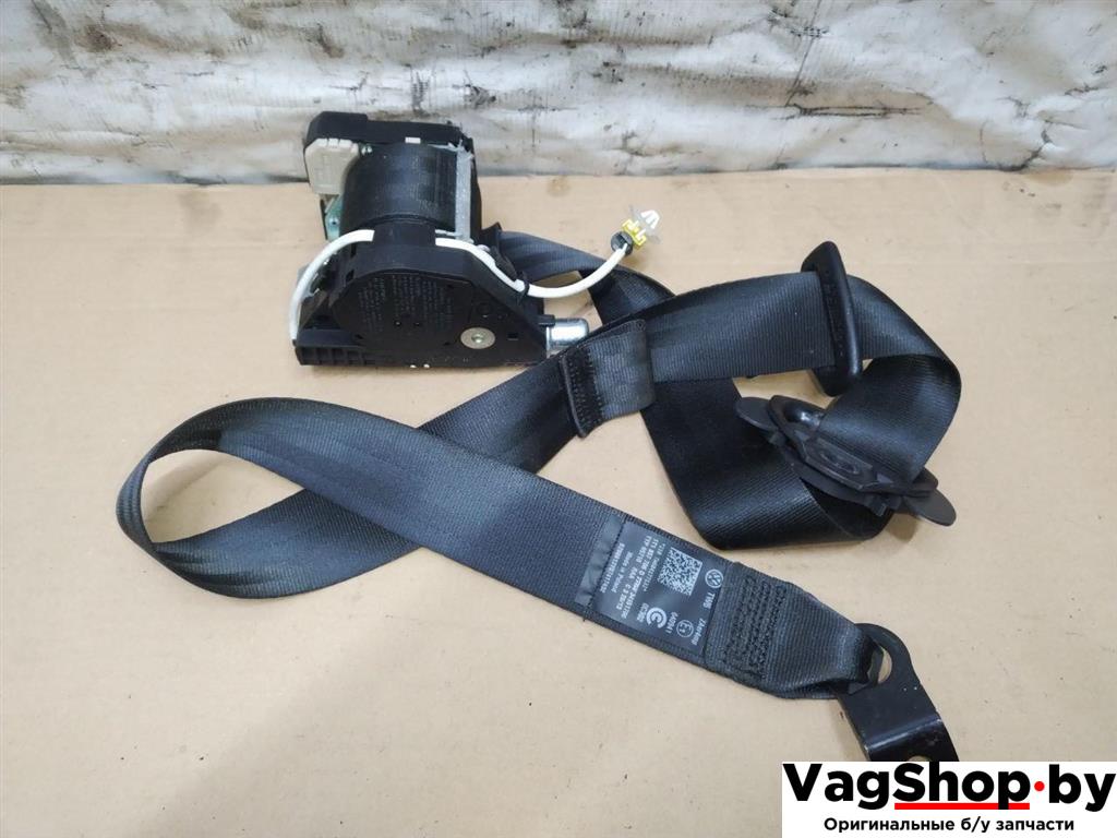ремень безопасности Volkswagen Touran 2 2013, 1.6 л., TDi, CAY, дизель, МКПП, черный, минивэн, передний привод, 1T1857706DRAA - фото №1