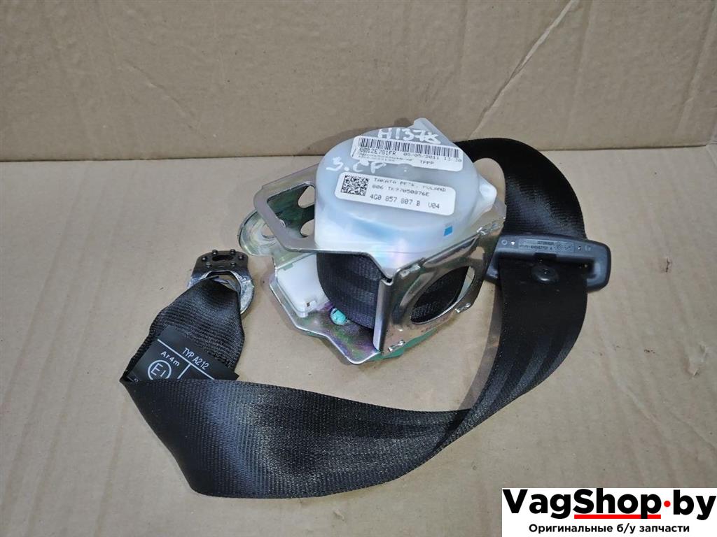 ремень безопасности Audi A6 4G/C7 2012, 2.0 л., TDi, CGL, дизель, АКПП, серый, универсал, передний привод, 4G0857807BV04 - фото №1