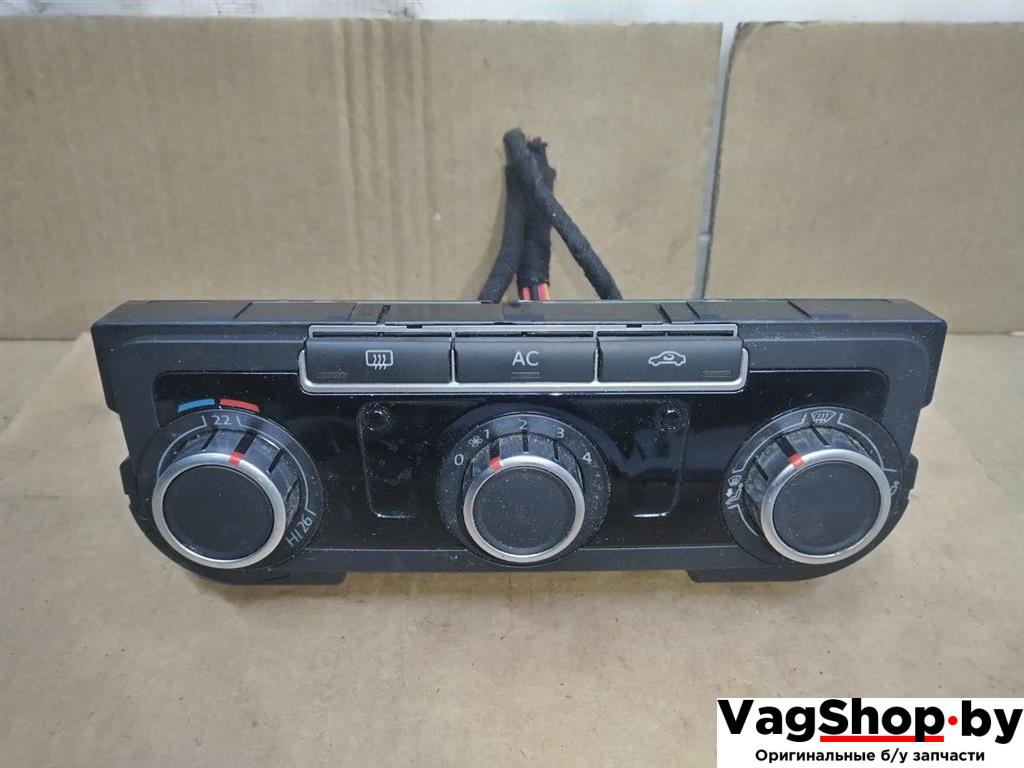 блок управления печки / климат-контроля Volkswagen Golf Plus 2 поколение 2010, 1.6 л., TDi, CAY, дизель, МКПП, черный, хетчбэк 5 дв., передний привод, 3C8907336AB - фото №1
