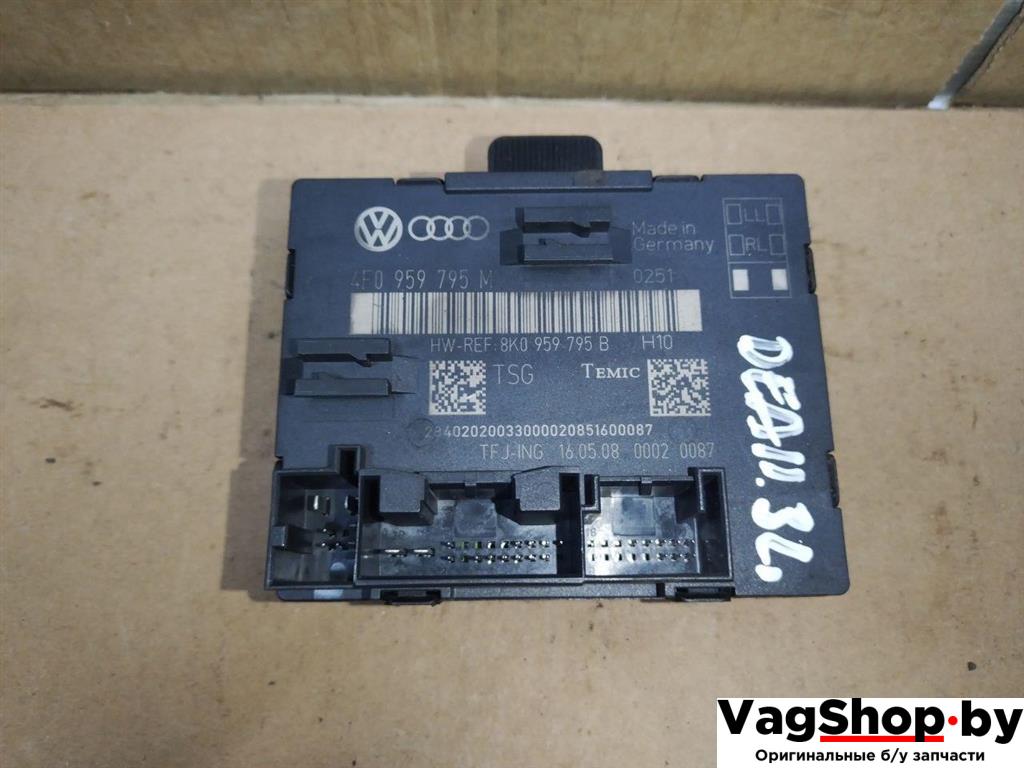 модуль управления двери Audi Q7 4L 2008, 3.0 л., TDi, дизель, АКПП, черный, внедорожник 5 дв., полный привод, 4F0959795M, 8K0959795B - фото №1