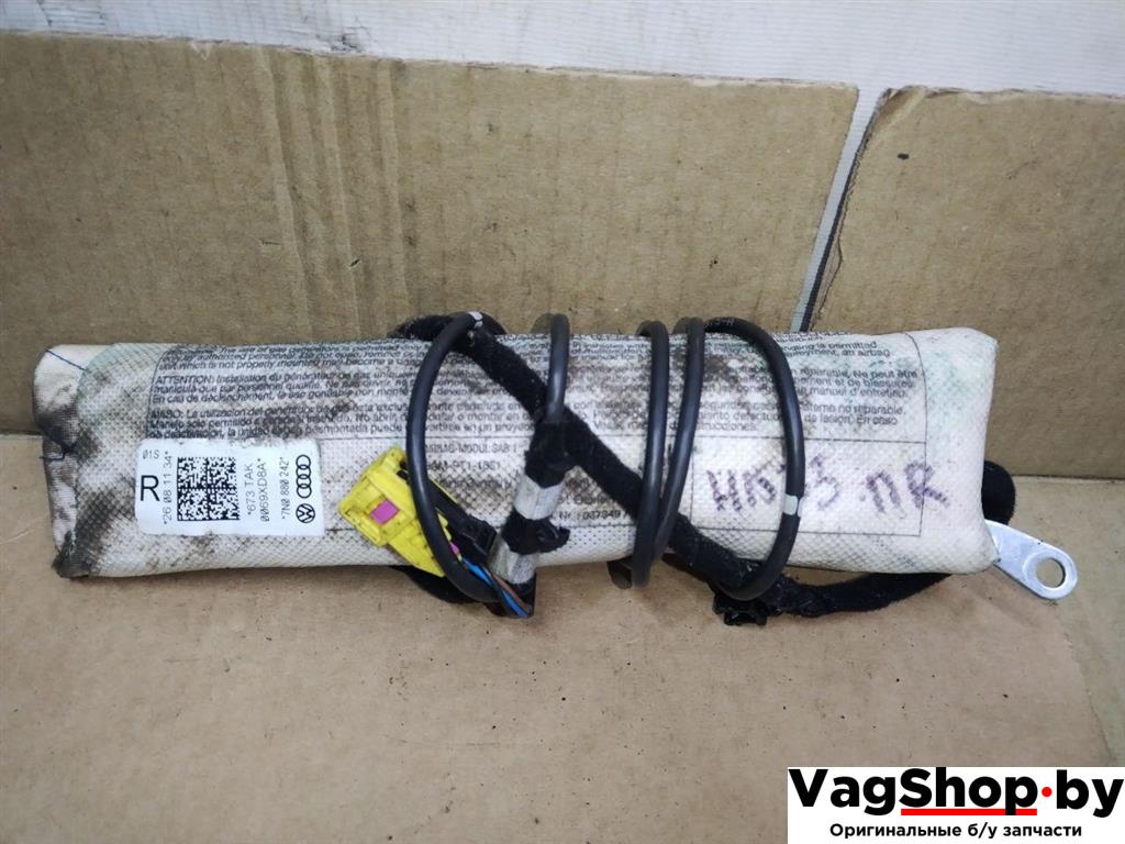 подушка безопасности сиденья Volkswagen Sharan 2 поколение 2011, 2.0 л., TDi, CFF, дизель, МКПП, черный, минивэн, передний привод, 7N0880242 - фото №1