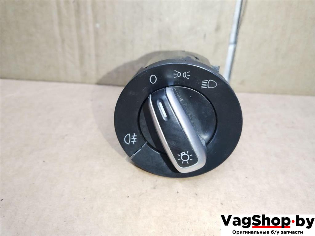 переключатель света Volkswagen Sharan 2 поколение 2011, 2.0 л., TDi, CFF, дизель, МКПП, черный, минивэн, передний привод, 3C8941431B - фото №1