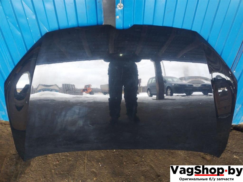 капот Volkswagen Sharan 2 поколение 2011, 2.0 л., TDi, CFF, дизель, МКПП, черный, минивэн, передний привод - фото №1